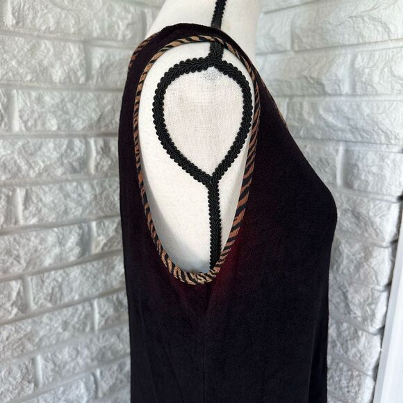 VINTAGE Maxi Dress w/ Animal Print Detailing - Picture 5 of 5